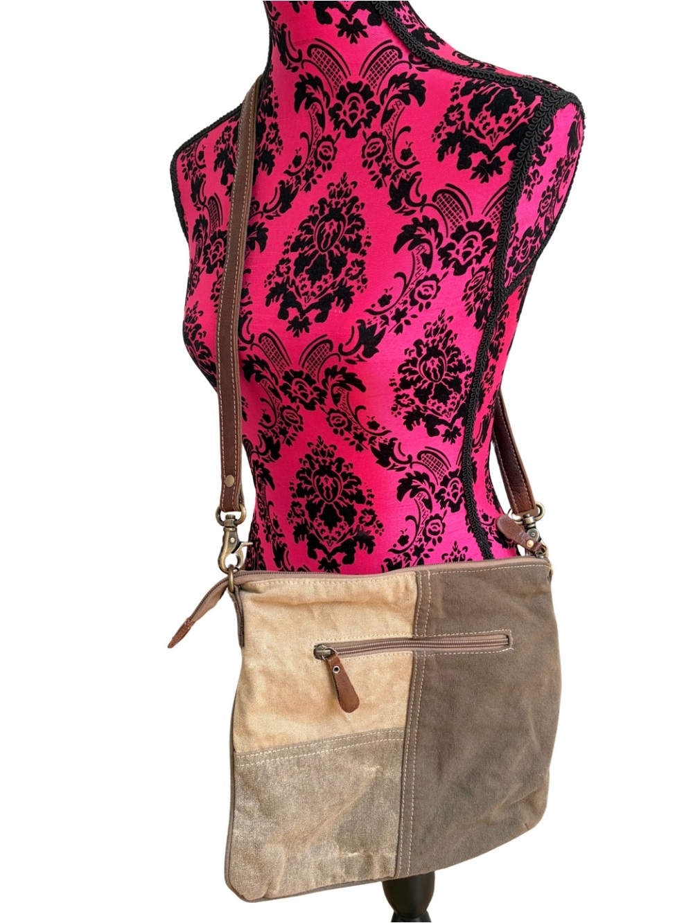 Myra Bag Seeds of Love Canvas Crossbody Bag Western Boho - Picture 4 of 11